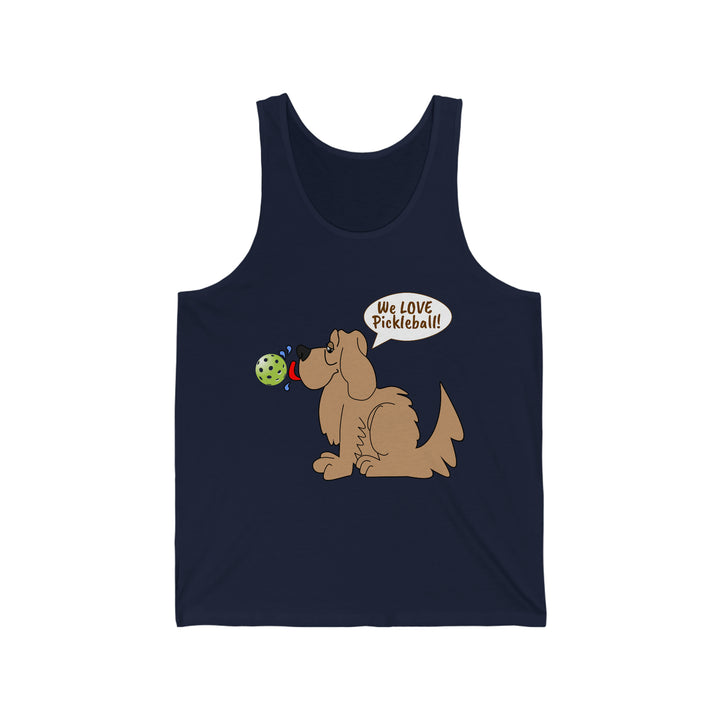 We Love Pickleball Unisex Cotton Tank-Great Pickleball Stuff