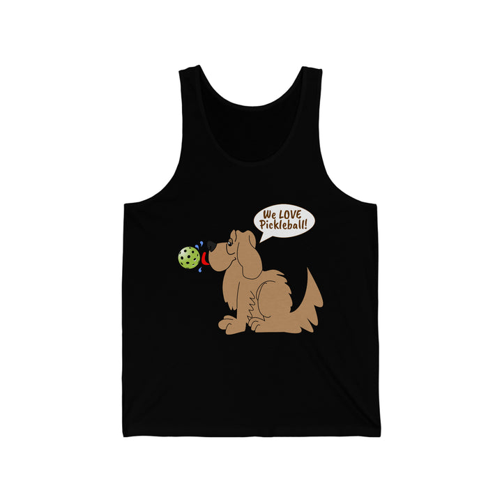 We Love Pickleball Unisex Cotton Tank-Great Pickleball Stuff