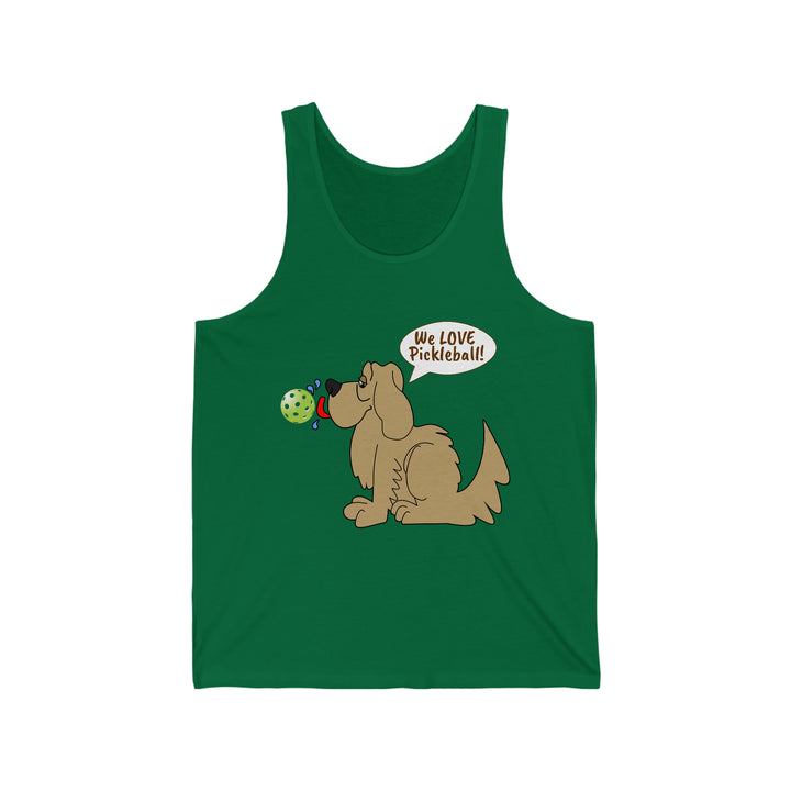 We Love Pickleball Unisex Cotton Tank-Great Pickleball Stuff