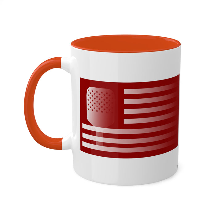 Paddle Flag Coffee Mug-Red-Great Pickleball Stuff