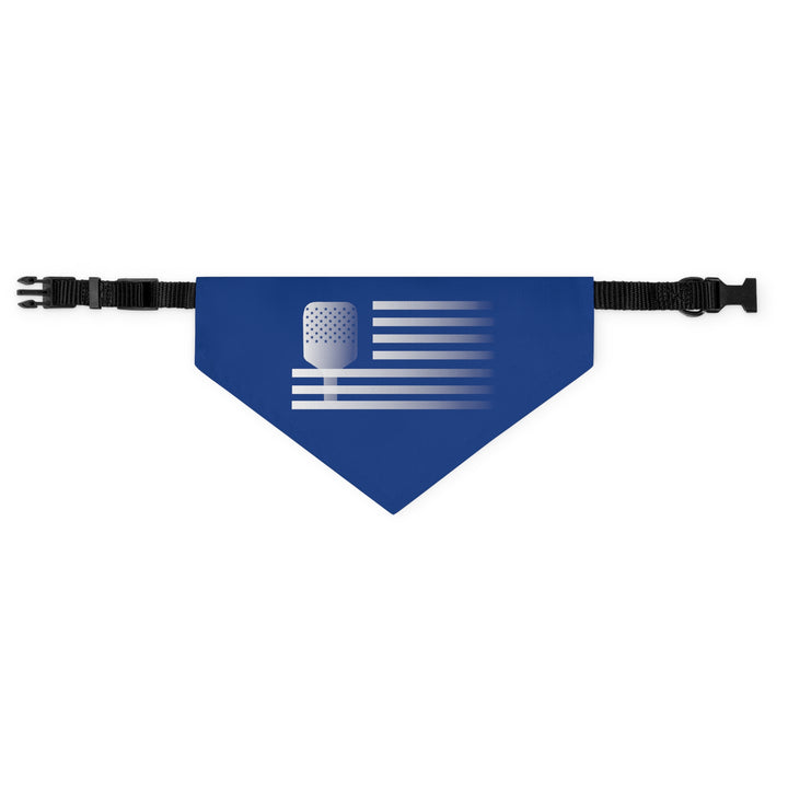 Paddle Flag Pet Bandana with Collar (Navy) - Great Pickleball Stuff