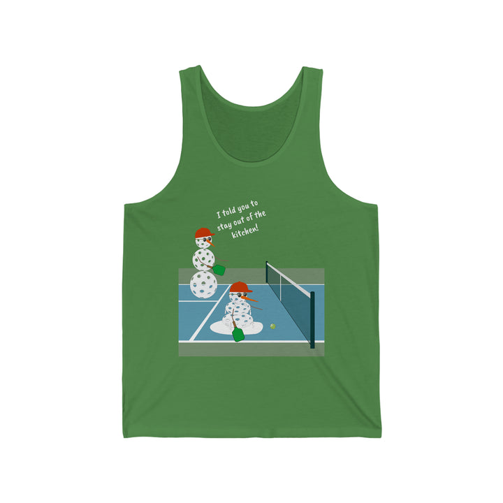 Pickleball Snowmen Unisex Cotton Tank-Great Pickleball Stuff