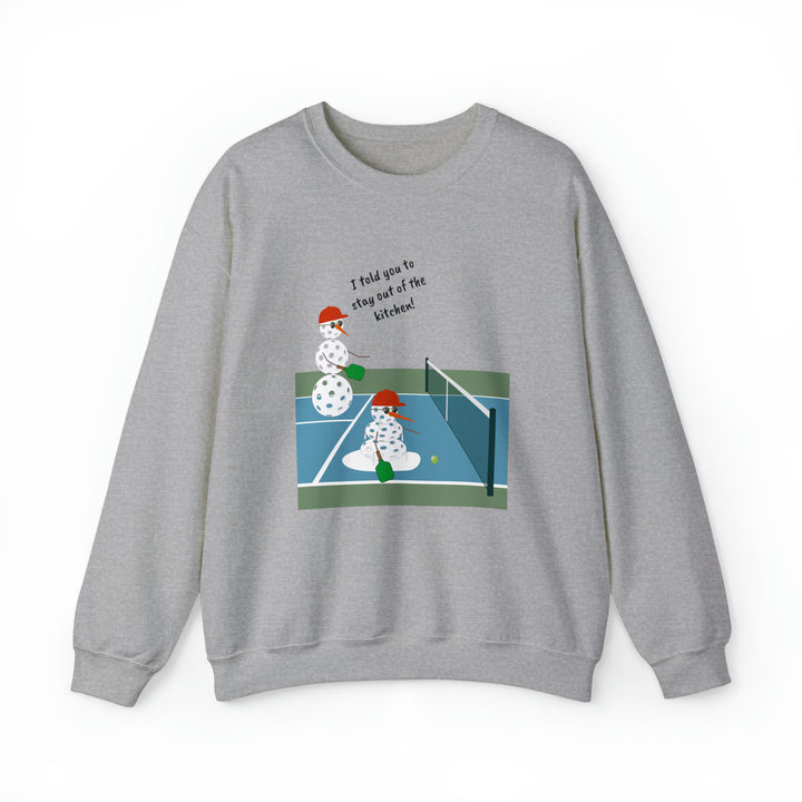 Pickleball Snowmen Unisex Crewneck Sweatshirt-Great Pickleball Stuff