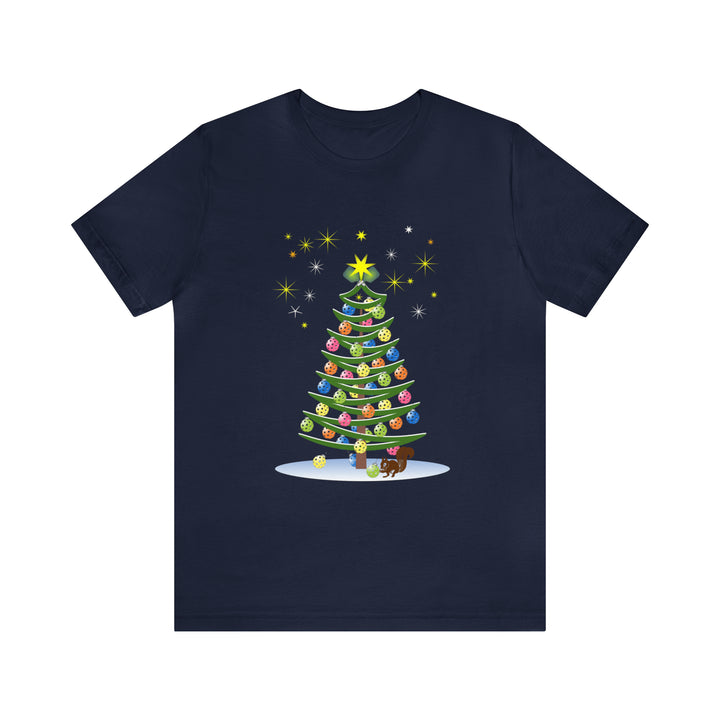 Pickleball Christmas Tree Unisex T-Shirt - Great Pickleball Stuff