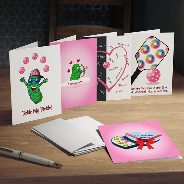 Pickleball Valentine's Day Card Assortment (5-Pack)