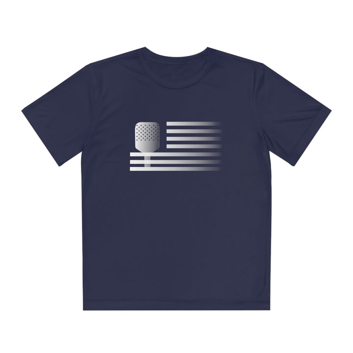 Paddle Flag Youth Moisture-Wicking T-Shirt - Great Pickleball Stuff