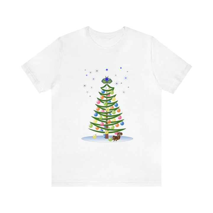 Pickleball Christmas Tree Unisex T-Shirt - Great Pickleball Stuff