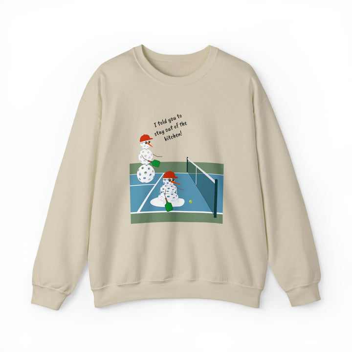 Pickleball Snowmen Unisex Crewneck Sweatshirt-Great Pickleball Stuff