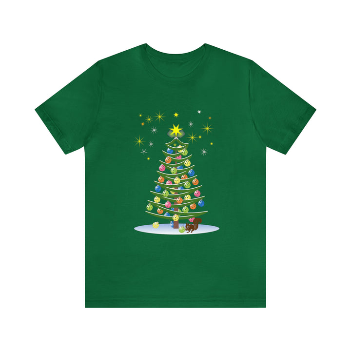 Pickleball Christmas Tree Unisex T-Shirt - Great Pickleball Stuff