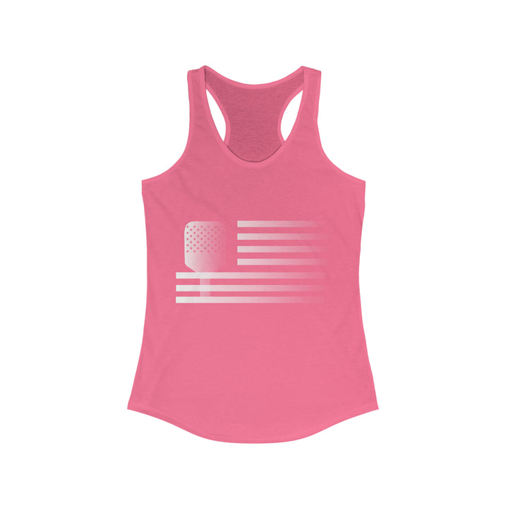 Paddle Flag Women's Racerback Tank - Great Pickleball Stuff