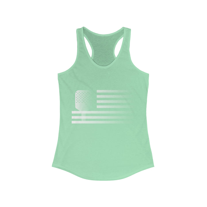 Paddle Flag Women's Racerback Tank - Great Pickleball Stuff