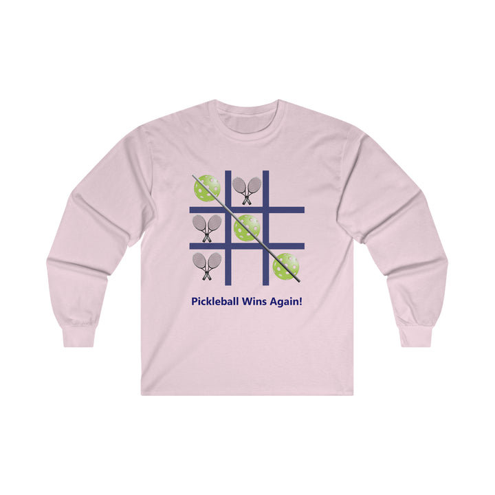 Pickleball Tic Tac Toe Tennis Ultra Cotton Long Sleeve Tee - Great Pickleball Stuff