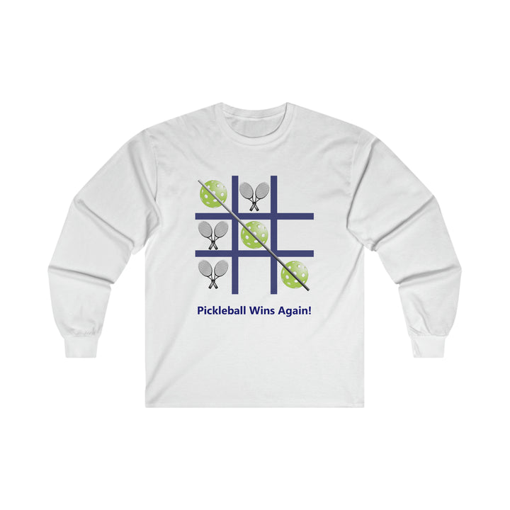 Pickleball Tic Tac Toe Tennis Ultra Cotton Long Sleeve Tee - Great Pickleball Stuff