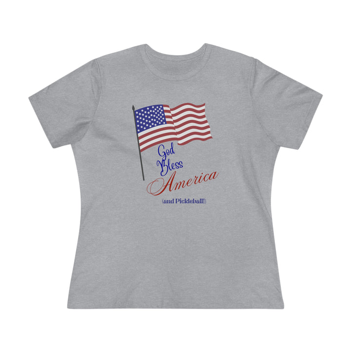 God Bless America and Pickleball Women's Relaxed-Fit T-shirt - Great Pickleball Stuff