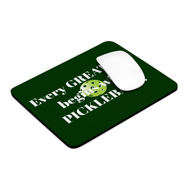 Every Great Day Begins with Pickleball Mousepad (4 colors)