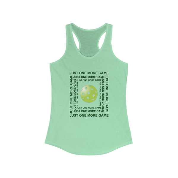 Just One More Game Square Women's Racerback Tank