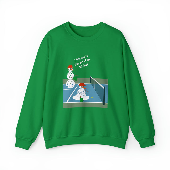 Pickleball Snowmen Unisex Crewneck Sweatshirt-Great Pickleball Stuff