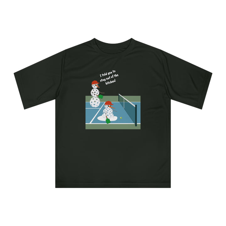 Pickleball Snowmen Unisex Moisture-Wicking T-Shirt-Great Pickleball Stuff