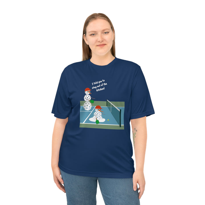 Pickleball Snowmen Unisex Moisture-Wicking T-Shirt-Great Pickleball Stuff