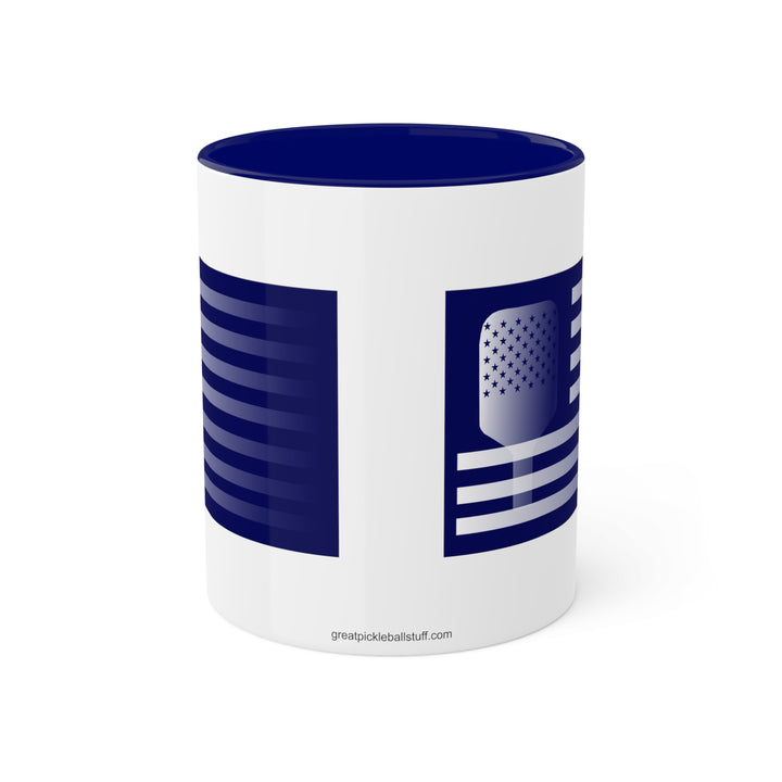 Paddle Flag Coffee Mug-Navy-Great Pickleball Stuff