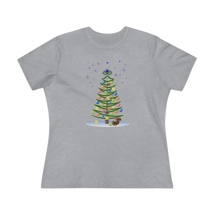 Pickleball Christmas Tree Women's Relaxed-Fit T-shirt - Great Pickleball Stuff