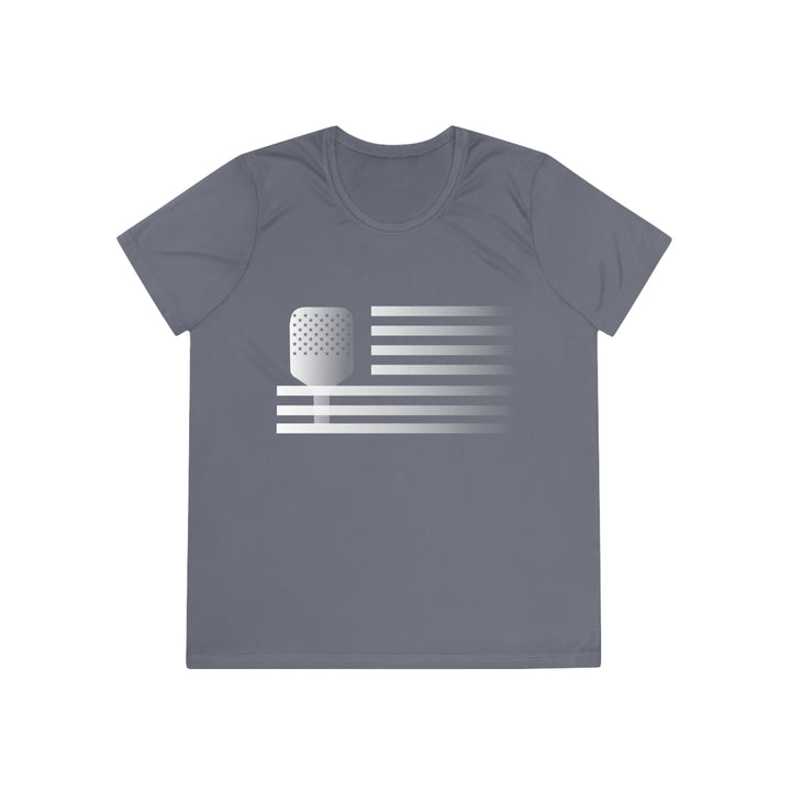 Paddle Flag Women's Moisture-Wicking T-Shirt - Great Pickleball Stuff