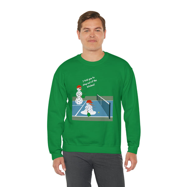 Pickleball Snowmen Unisex Crewneck Sweatshirt-Great Pickleball Stuff