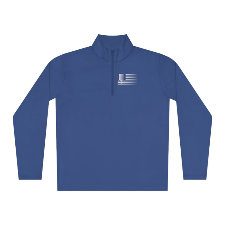 Paddle Flag  Unisex Moisture-Wicking Quarter-Zip Pullover - Great Pickleball Stuff