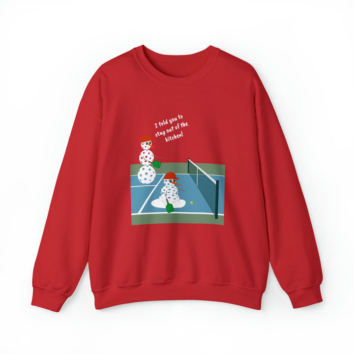 Pickleball Snowmen Unisex Crewneck Sweatshirt-Great Pickleball Stuff