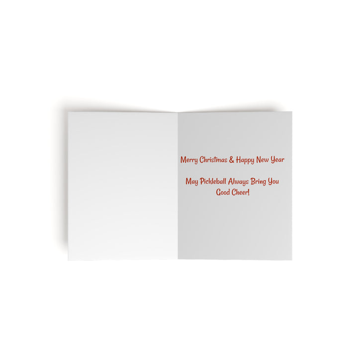 Pickleball Late Santa Greeting Cards (Folded with Envelopes) - Great Pickleball Stuff