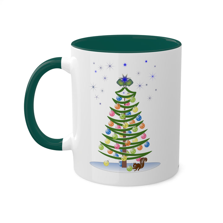 Pickleball Christmas Tree Coffee Mug - Great Pickleball Stuff