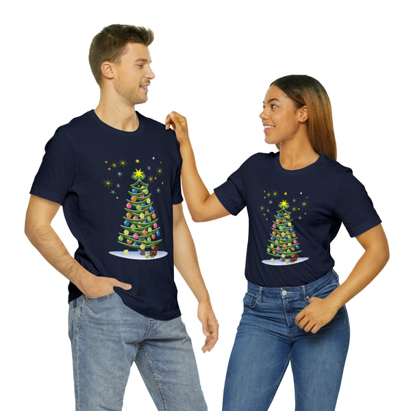 Pickleball Christmas Tree Unisex T-Shirt - Great Pickleball Stuff