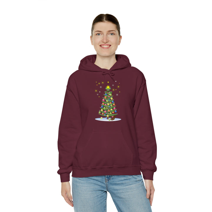 Pickleball Christmas Tree Unisex Hoodie - Great Pickleball Stuff