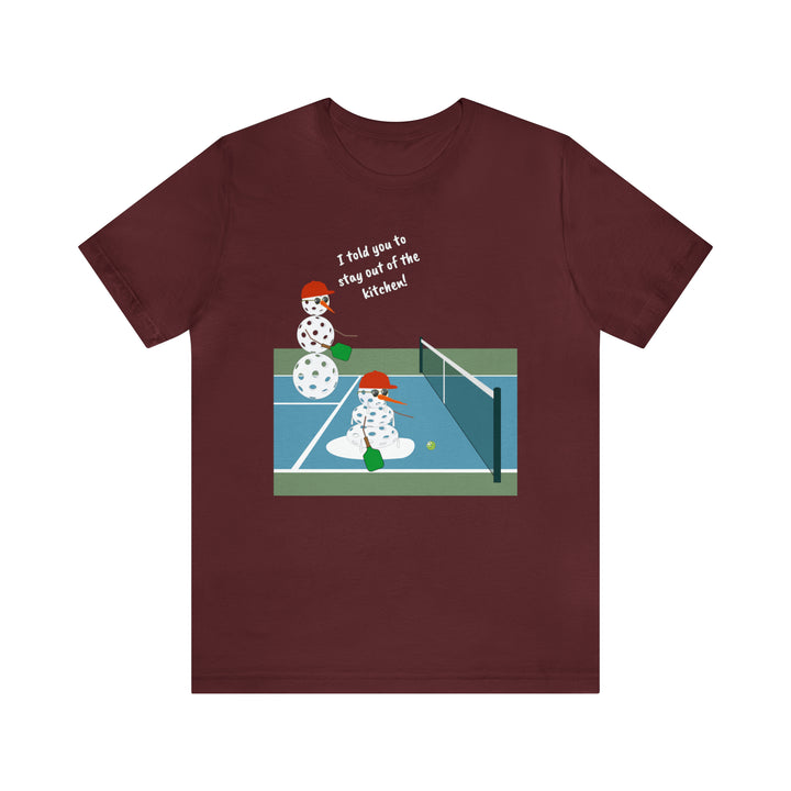 Pickleball Snowmen Unisex T-Shirt-Great Pickleball Stuff