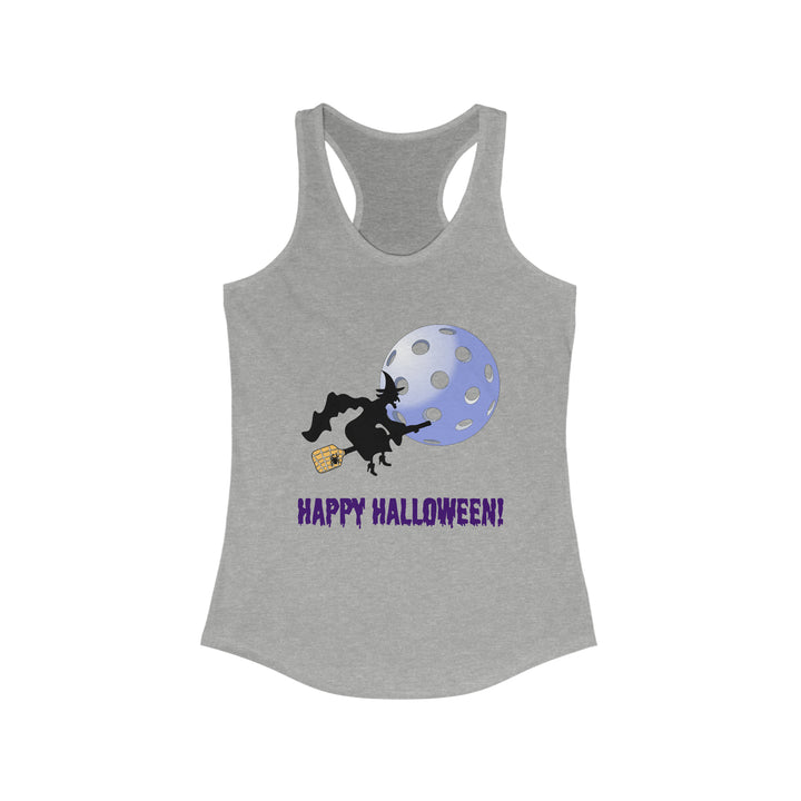 Pickleball Flying Witch Women's Racerback Tank - Great Pickleball Stuff