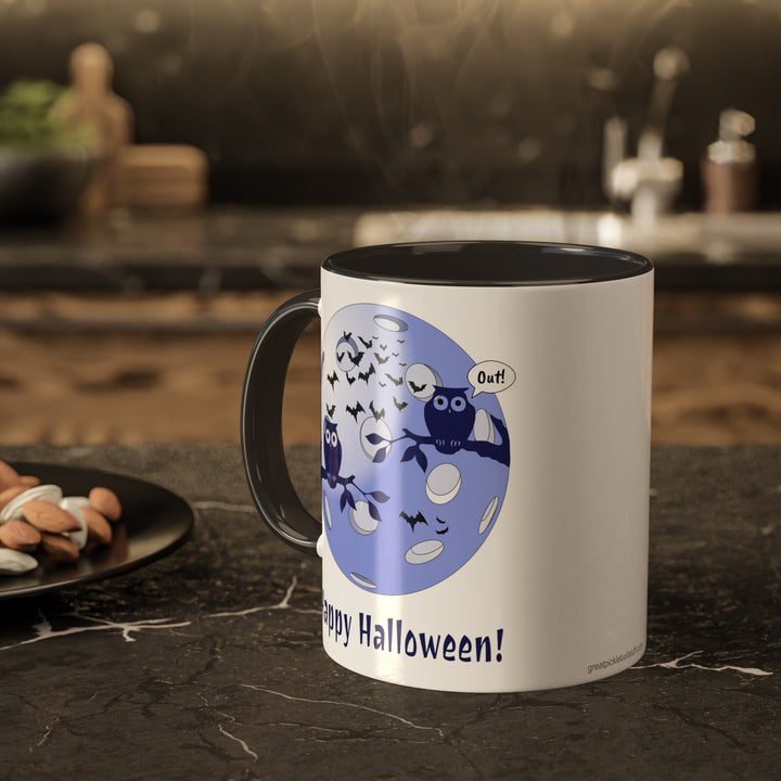 Pickleball Halloween Moon Coffee Mug - Great Pickleball Stuff