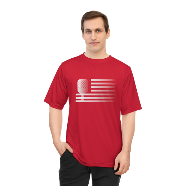 Paddle Flag Unisex Moisture-Wicking T-Shirt - Great Pickleball Stuff