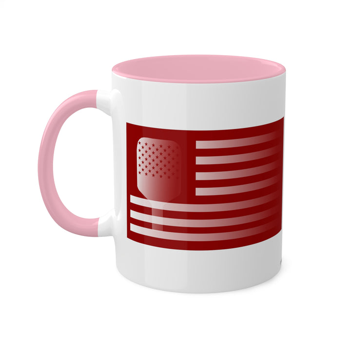 Paddle Flag Coffee Mug-Red-Great Pickleball Stuff