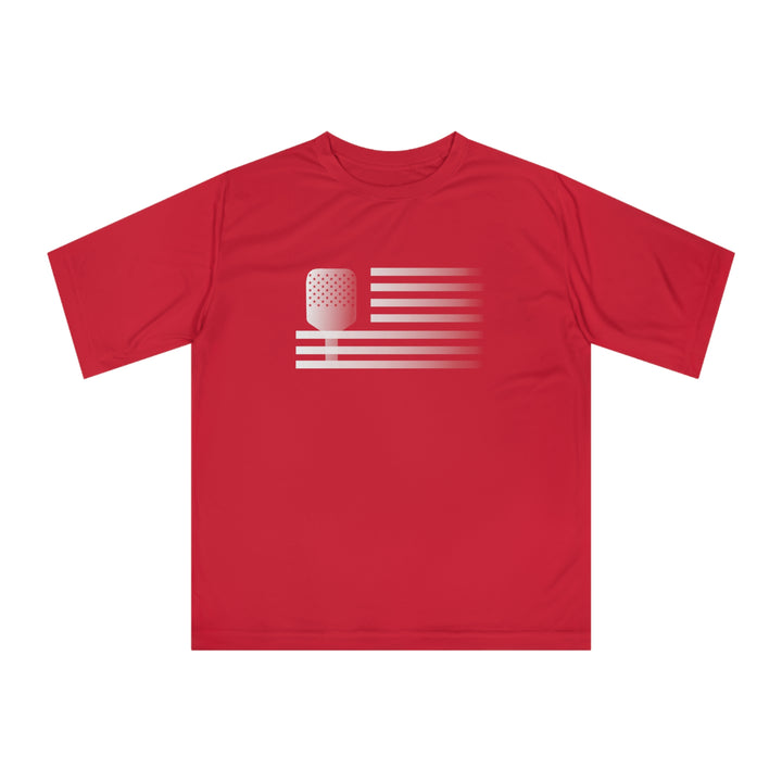 Paddle Flag Unisex Moisture-Wicking T-Shirt - Great Pickleball Stuff