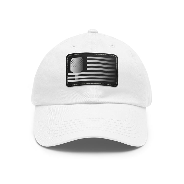 Paddle Flag Pickleball Cap with Leather Patch - Great Pickleball Stuff