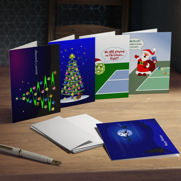 Pickleball Christmas Cards (5-Pack)