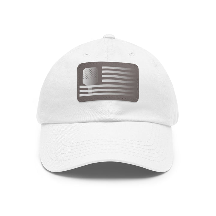 Paddle Flag Pickleball Cap with Leather Patch - Great Pickleball Stuff