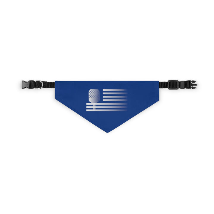 Paddle Flag Pet Bandana with Collar (Navy) - Great Pickleball Stuff