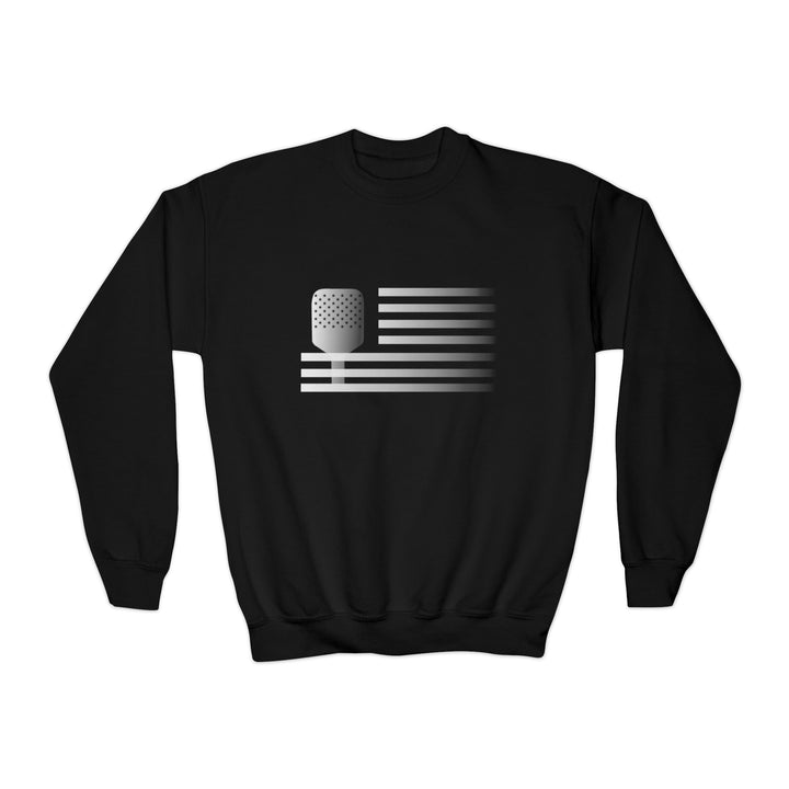 Paddle Flag Youth Crewneck Sweatshirt - Great Pickleball Stuff