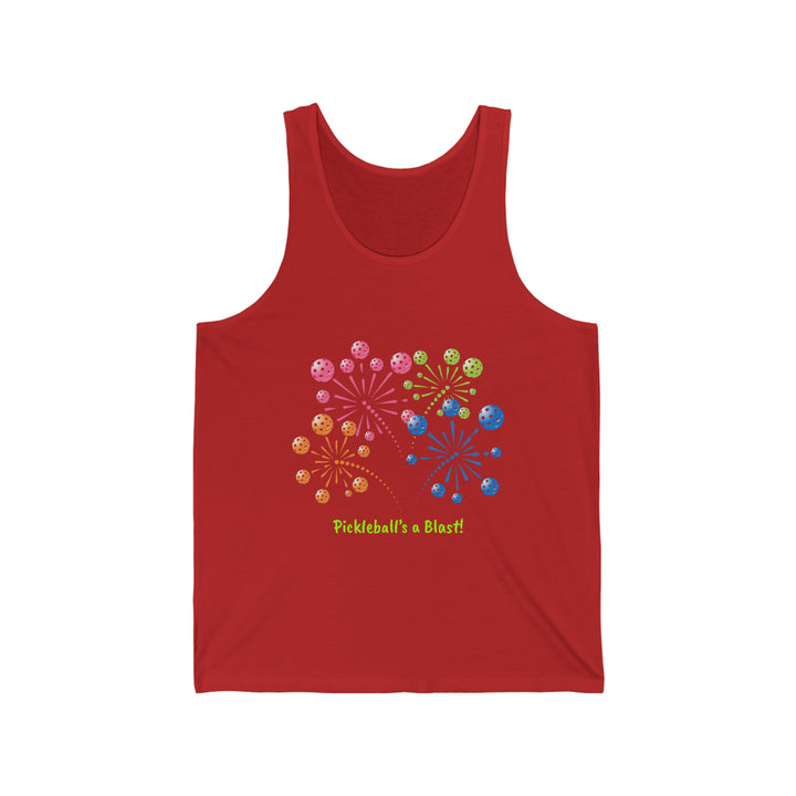 Pickleball's a Blast Unisex Cotton Tank - Great Pickleball Stuff