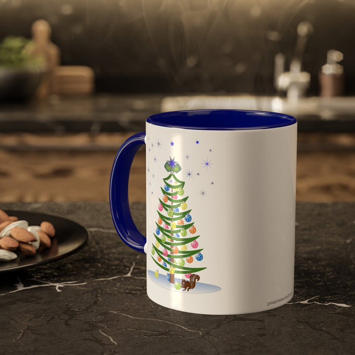 Pickleball Christmas Tree Coffee Mug - Great Pickleball Stuff