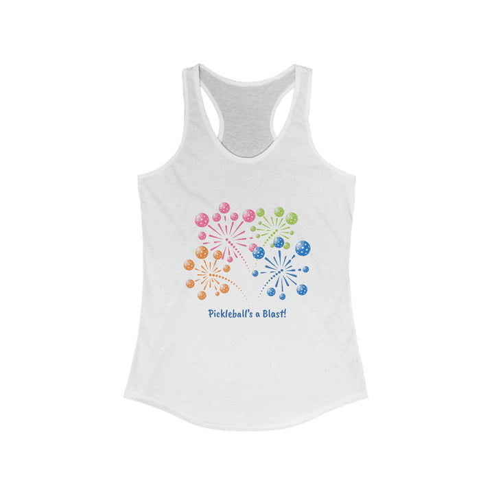 Pickleball's a Blast Women's Racerback Tank - Great Pickleball Stuff