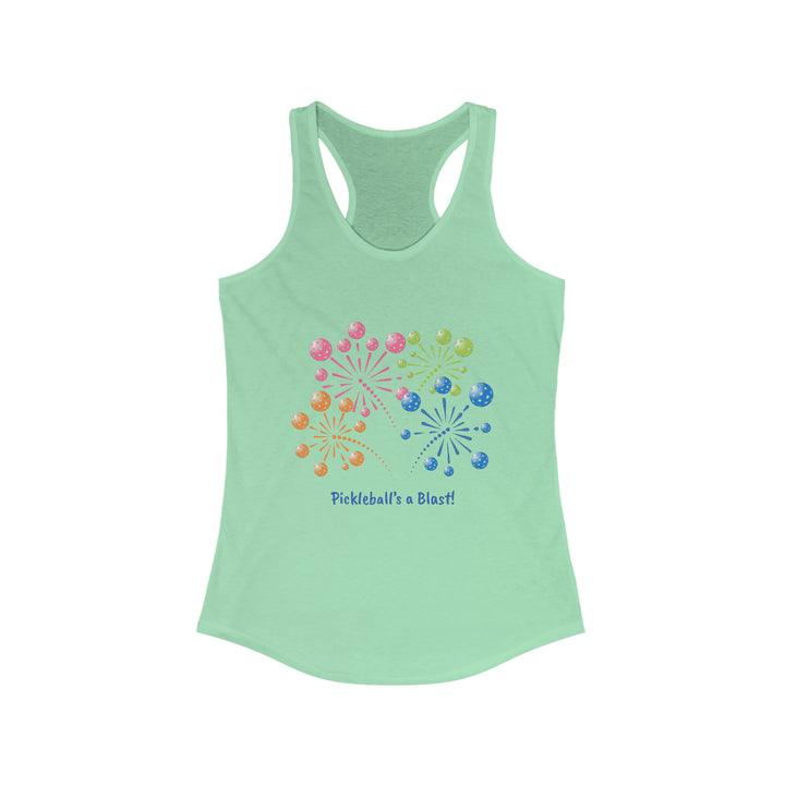 Pickleball's a Blast Women's Racerback Tank - Great Pickleball Stuff