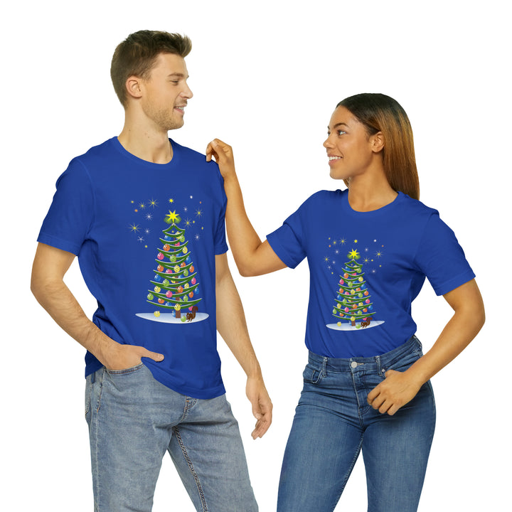 Pickleball Christmas Tree Unisex T-Shirt - Great Pickleball Stuff