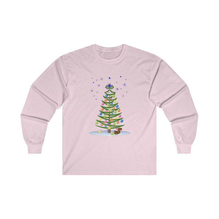 Pickleball Christmas Tree Ultra Cotton Long Sleeve Tee - Great Pickleball Stuff